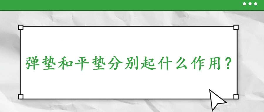 彈墊和平墊分別起什么作用？