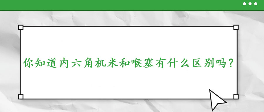 你知道內(nèi)六角機(jī)米和喉塞有什么區(qū)別嗎？
